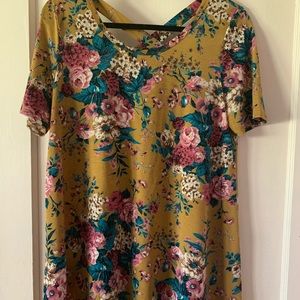 Mustard short sleeve tunic